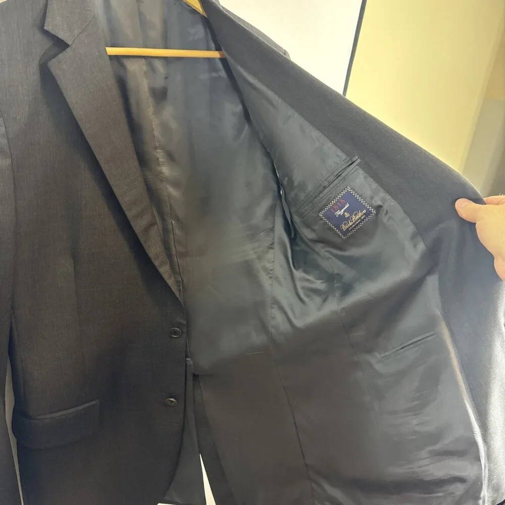Brooks Brothers 1818‎ Fitzgerald Blazer 42XL Charcoal Wool USA Made